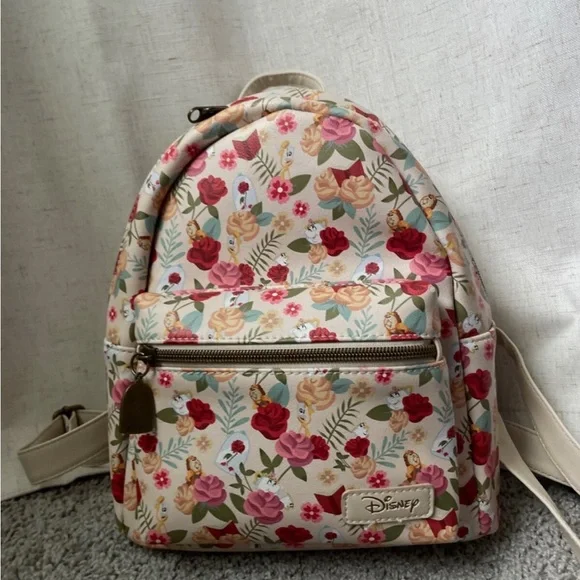 NWT Disney Loungefly Cream and Red Backpack and Wallet Loungefly | Bags | Loungefly Disney Cream And Red Striped  main image 3